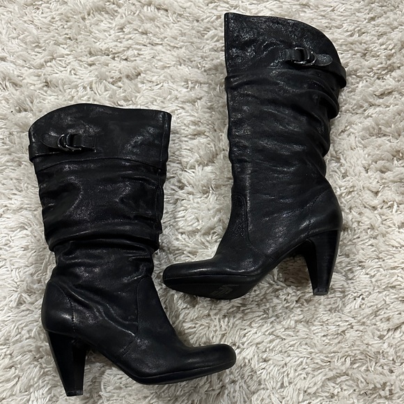 Mark Fisher Women's Black Leather Boots - Picture 4 of 7